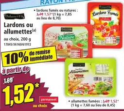 Norma Dulaure & Fils Lardons ou allumettes offre