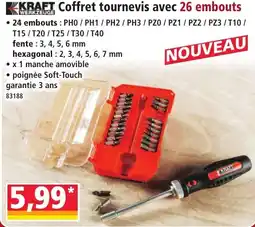Norma KRAFT Coffret tournevis avec 26 embouts offre