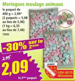 Norma Meringues moulage animaux offre