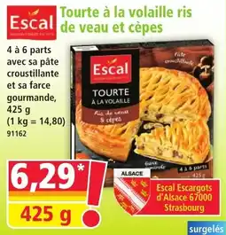 Norma Escal Tourte à la volaille ris de veau et cèpes offre