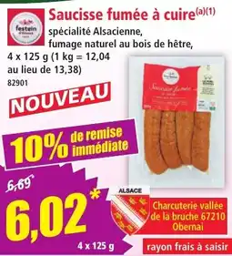 Norma festein Saucisse fumée à cuire offre