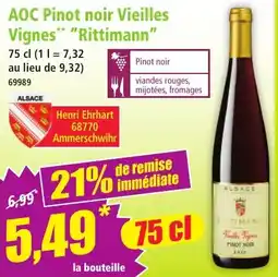 Norma Rittimann Pinot noir offre