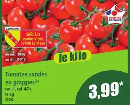 Norma TOMATES DE FRANCE Tomates rondes offre