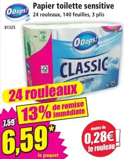 Norma Ooops! Papier toilette sensitive offre