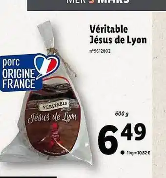 Lidl Véritable Jésus De Lyon offre