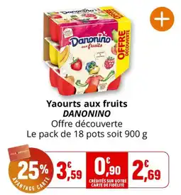 Coccinelle Supermarché Danonino Yaourts aux fruits offre