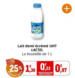 Coccinelle Supermarché LACTEL Lait demi écrémé UHT offre