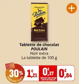 Coccinelle Supermarché POULAIN Tablette de chocolat offre