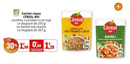 Coccinelle Supermarché Céréal Bio Lentilles & Riz Cuisinés au Soja offre