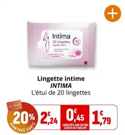 Coccinelle Supermarché Intima Lingette intime offre