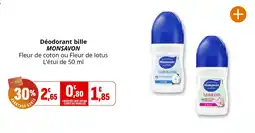 Coccinelle Supermarché Monsavon Déodorant bille offre