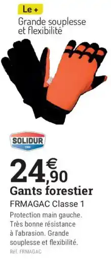 Espace emeraude SOLIDUR Gants forestier offre