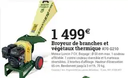 Espace emeraude NEGRI Broyeur de branches et végétaux thermique R70 G210 offre