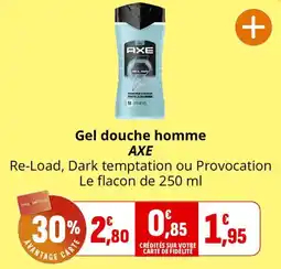 Coccinelle Supermarché AXE Gel douche homme offre
