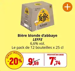 Coccinelle Supermarché LEFFE Bière blonde d'abbaye offre