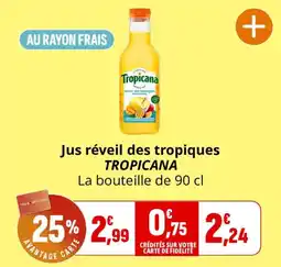 Coccinelle Supermarché Tropicana Jus réveil des tropiques offre