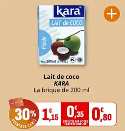 Coccinelle Supermarché KARA Lait de coco offre