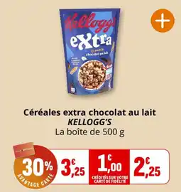 Coccinelle Supermarché Kellogg's Céréales extra chocolat au lait offre