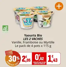 Coccinelle Express LES 2 VACHES Yaourts Bio offre