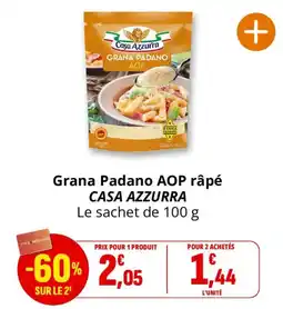 Coccinelle Express CASA AZZURRA Grana Padano AOP râpé offre