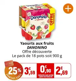 Coccinelle Express Danonino Yaourts aux fruits offre