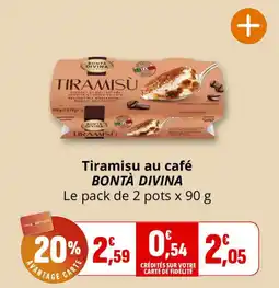 Coccinelle Supermarché BONTÀ DIVINA Tiramisu au café offre