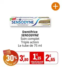 Coccinelle Supermarché SENSODYNE Dentifrice Soin complet offre