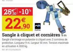 Espace emeraude MURTRA Sangle à cliquet et cornières offre