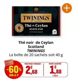 Coccinelle Supermarché TWININGS Thé noir de Ceylan offre