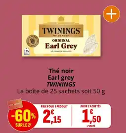 Coccinelle Express TWININGS Thé noir Earl grey offre