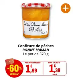 Coccinelle Express BONNE MAMAN Confiture de pêches offre