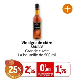 Coccinelle Supermarché MAILLE Vinaigre de cidre offre