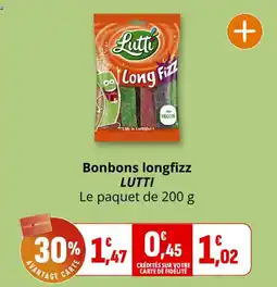 Coccinelle Supermarché LUTTI Bonbons longfizz offre