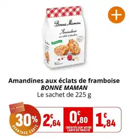 Coccinelle Supermarché BONNE MAMAN Amandines aux éclats de framboise offre