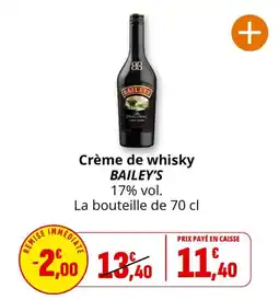 Coccinelle Supermarché BAILEY'S Crème de whisky offre