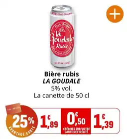 Coccinelle Express LA GOUDALE Bière rubis offre