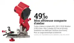 Espace emeraude force Mini affûteuse compacte d'atelier offre