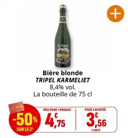 Coccinelle Supermarché TRIPEL KARMELIET Bière blonde offre
