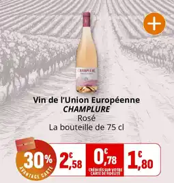 Coccinelle Supermarché CHAMPLURE Vin de l'Union Européenne offre