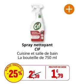 Coccinelle Supermarché CIF Spray nettoyant offre