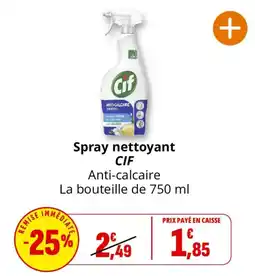 Coccinelle Supermarché CIF Spray nettoyant Anti-calcaire offre