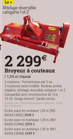 Espace emeraude EUROFARM Broyeur à couteaux offre