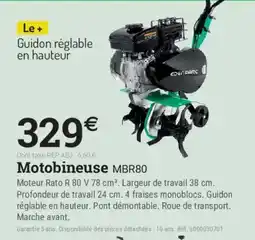 Espace emeraude EDENPARC Motobineuse MBR80 offre