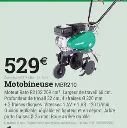 Espace emeraude RATO Motobineuse MBR210 offre