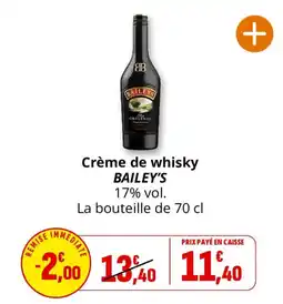 Coccinelle Express BAILEY'S Crème de whisky offre