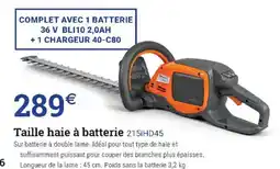 Espace emeraude Bosch Taille haie à batterie 215iHD45 offre