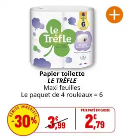 Coccinelle Express LE TRÈFLE Papier toilette offre