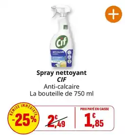 Coccinelle Express CIF Spray nettoyant Anti-calcaire offre