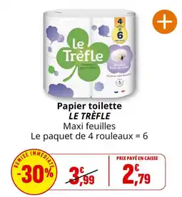 Coccinelle Supermarché LE TRÈFLE Papier toilette offre
