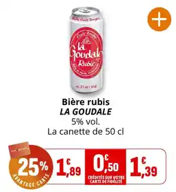 Coccinelle Supermarché LA GOUDALE Bière rubis offre